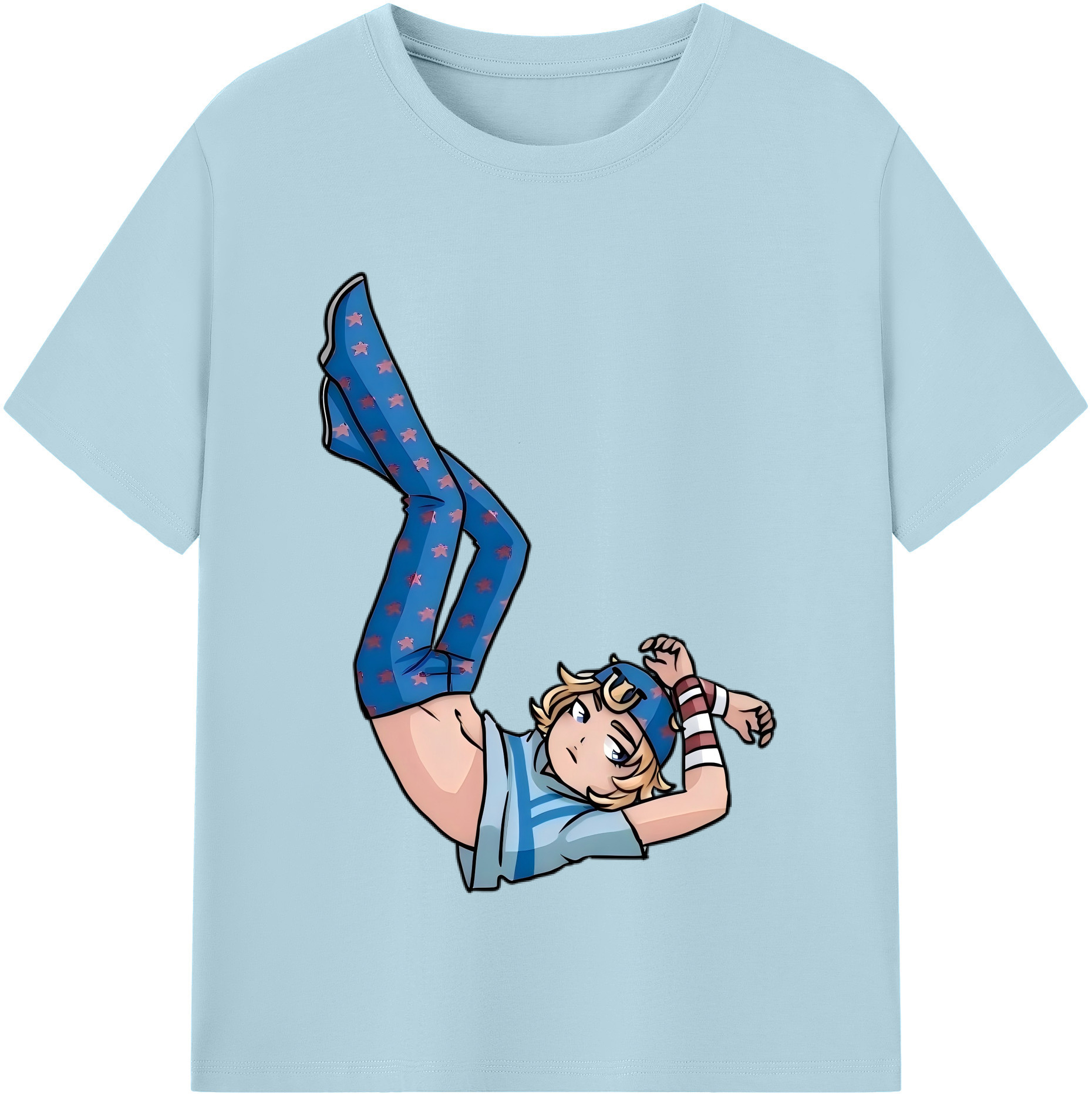 （画像用） ジョジョの奇妙な冒険 グイード?ミスタ JoJo's Bizarre Adventure Guido Mista 綿100％半袖Tシャツ（フロントプリント）